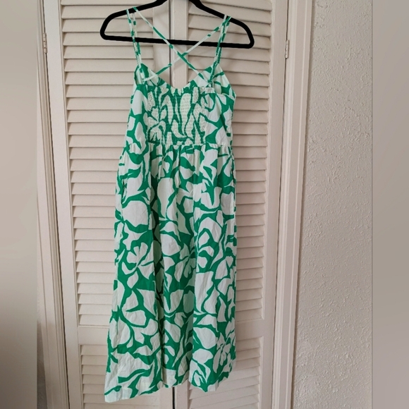 NWT a new day Green & White Midi Sundress - Picture 7 of 7